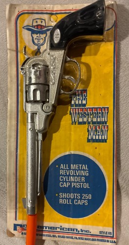 Vintage western man metal cap - western,