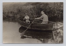 Old B&W Photo Man and Boy in