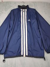 Vintage 90s Mens adidas Navy  Full Zip Nylon Jacket Mesh Liner Size US Large VGC