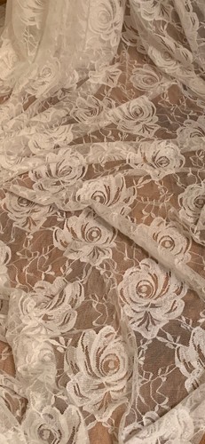 Ivory floral lace - floral, 58''
