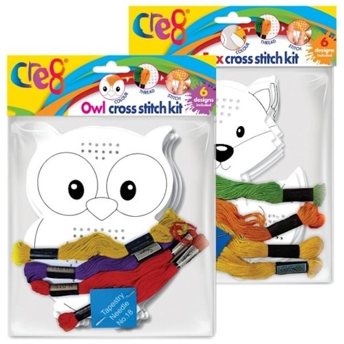 Cross stitch kit fox owl - stitch,