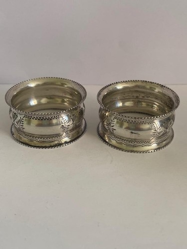 Pair hallmarked silver - of,