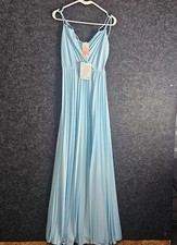 VTG NWT Dance Allure Light Blue Union Made Party Gown Prom Dress Size 8