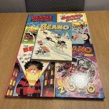 Vintage Beano Annuals Lot of 5 1970s - 2000 Dennis The Menace