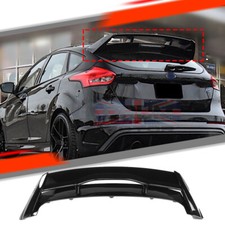FOR FORD FOCUS RS STYLE 2012-18 MK3 BOOT ROOF SPOILER EXTENSION WING GLOSS BLACK