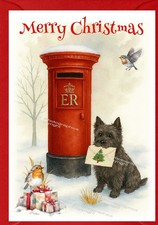 Cairn Terrier Dog A6 (4" x 6") Christmas Card - Blank inside - by Starprint