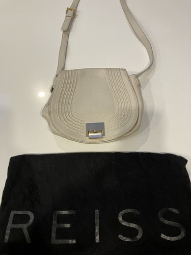 Reiss beige cream leather - beige,