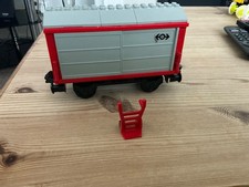 Lego train 9v 4563 used red goods wagon  4564 And hand barrow .
