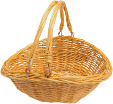 Vintage oval wicker - vintage, hamper