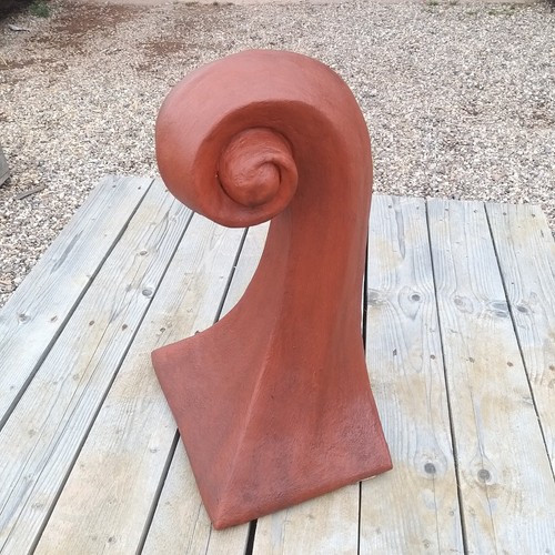 Terracotta red swan neck roof - red,
