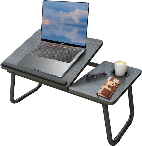 Foldable laptop bed table with - laptop,