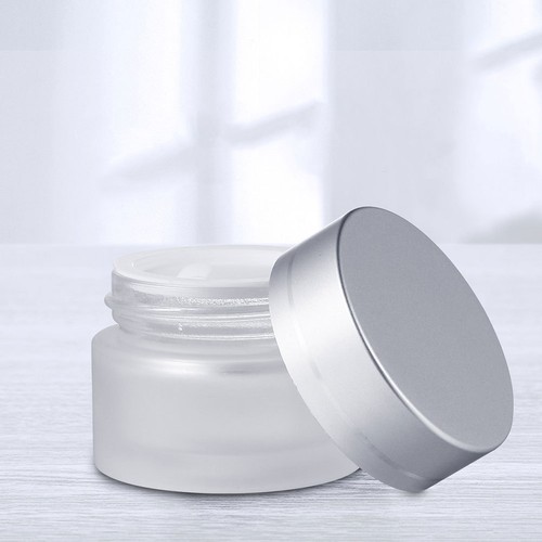 Pcs frosted glass cream jars - pcs,