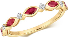 9ct gold ring 0.5ct ruby