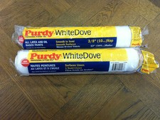 2 x 12" Purdy White Dove Medium Pile Paint Roller Sleeves 3/8" Nap
