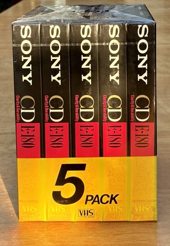 Sony vhs cassette tapes pack - sony, 5