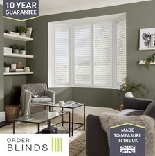 White Perfect Fit Shutters - No Drill Made to Measure Shutters for UPVC Windows