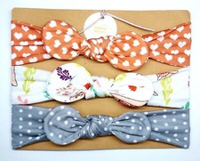 3pcs Grey Orange Headband