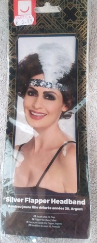 Silver flapper headband - flapper,