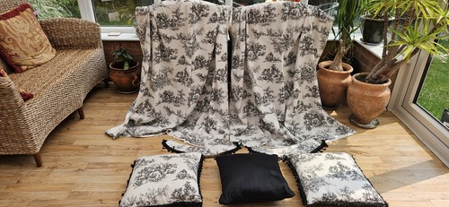 Toile curtains tiebacks - , 54"