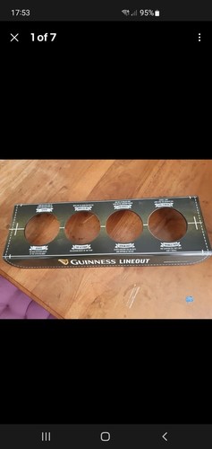 Guinness tray pint glass - 4,