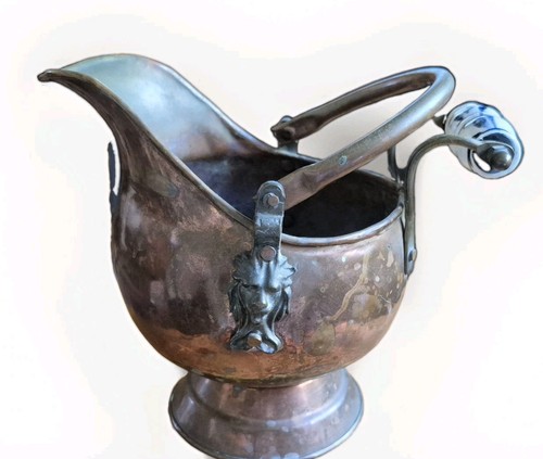 Vintage copper brass coal - copper,