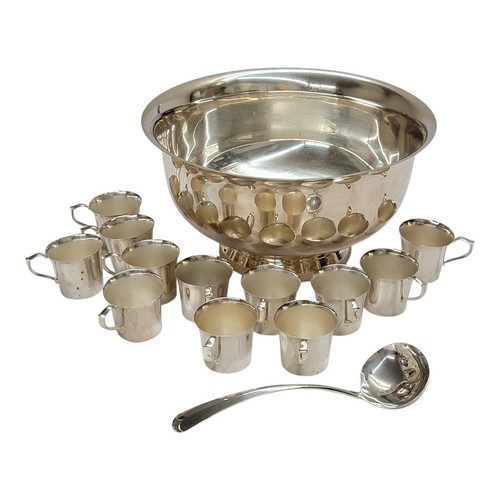 Wallace silverplate punch - silverplate, bowl