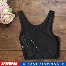 2X Women Buckle Short Chest Breast Binder Lesbian Trans Tomboy Hot 3 Corset