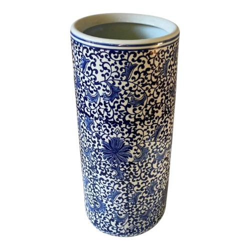 White with blue - white, print