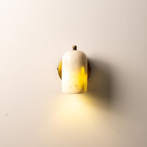 Natural marble wall sconce - marble,