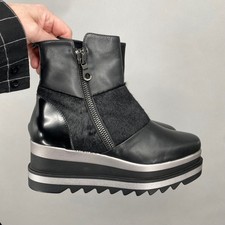 Marco Moreo Black Leather Fur