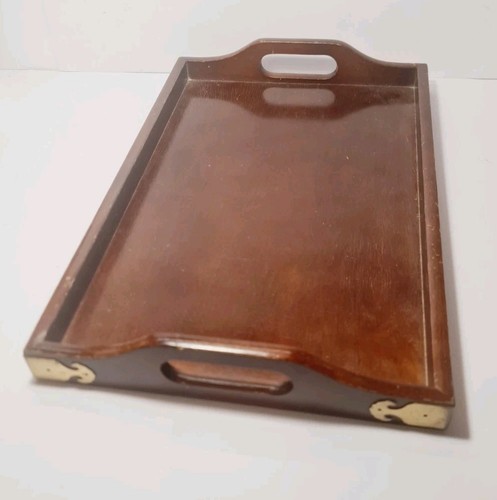 Vintage brown wooden serving - wooden,
