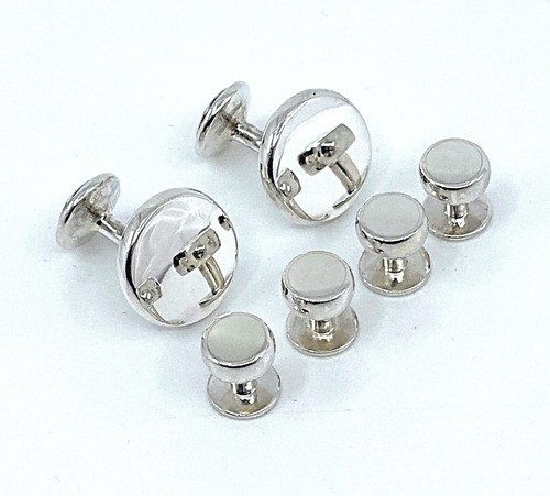 Plain cufflinks and studs - plain,