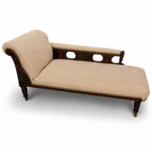 Victorian mahogany chaise - victorian,