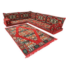 Six seater corner floor sofa