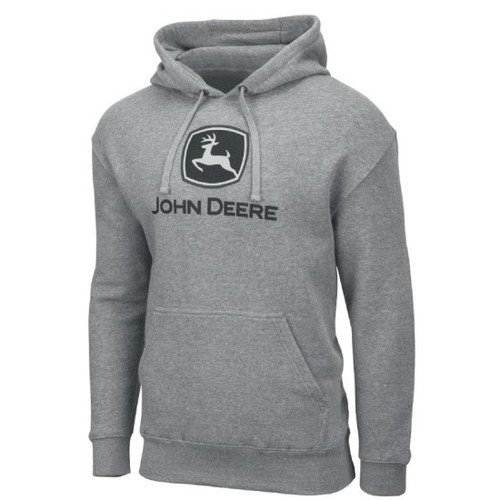 John deere hoodie grey - deere,