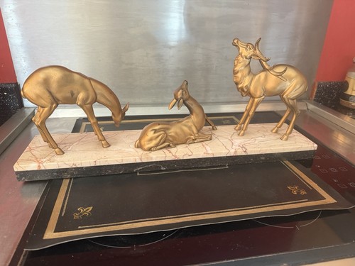 Art deco gilded bronze - art,