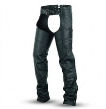 Men black leather motorcycle - men's,