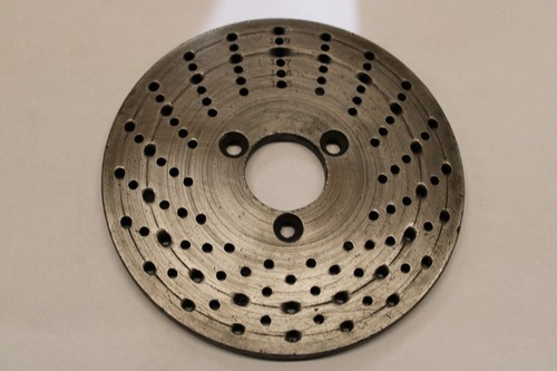 Dividing head indexing plate