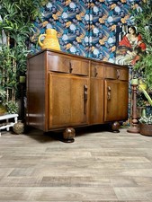Vintage Oak Art Deco Sideboard