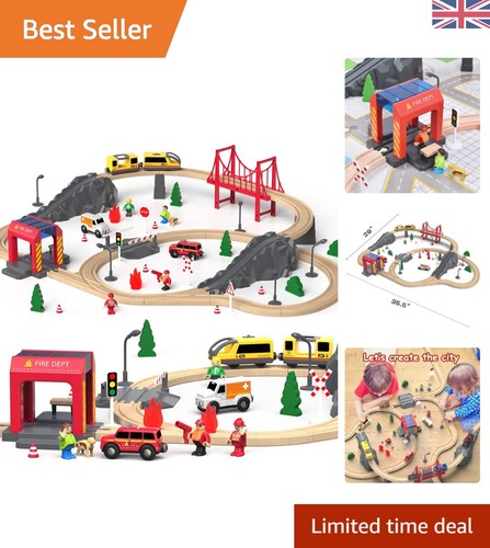 Battery powered wooden train - battery-powered,