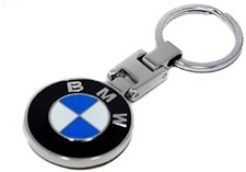 BMW Pendant Keyring SIlver Metal Car Logo Keychain for Gift Key Fob