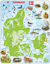 Map of Denmark/ Danmark with