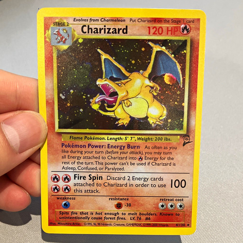 Charizard 130 holo - holo, pokémon