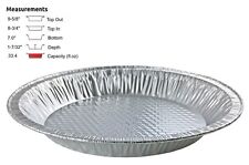 Handi-Foil 10" Aluminum Pie Pan 1-7/32" Deep - Disposable Baking Tin Plates #305