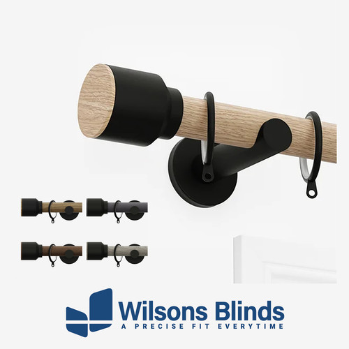 Curtain pole wood effect - pole,