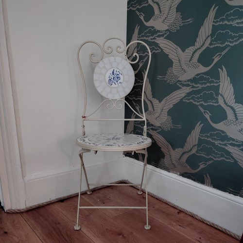White blue metal - &,