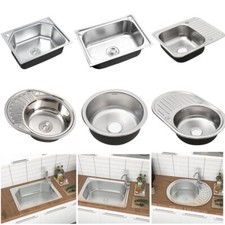 Stainless Steel Undermount Kitchen Sink Single Double Bowl & Drainer Waste Kits
