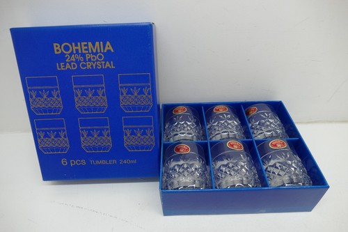 Vintage bohemia tumbler set - bohemia,