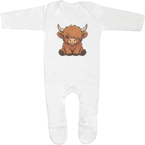 Sitting highland cow baby - 'sitting,