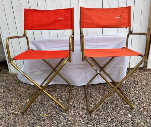 Pair vintage lafuma folding - of,